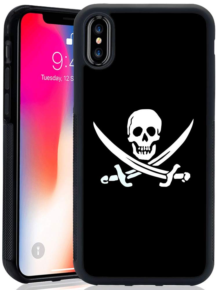 Obesty Black Skull Wallpaper Phone Case For Iphone - Pirate Flag Avatar - HD Wallpaper 