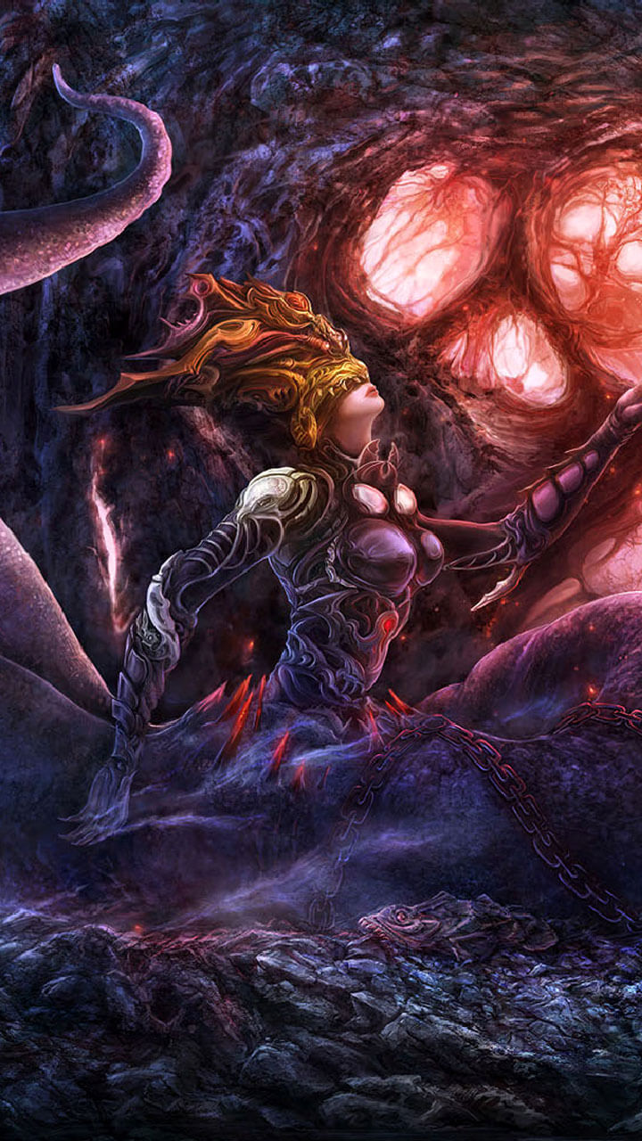 Female Fantasy Monster Art - HD Wallpaper 