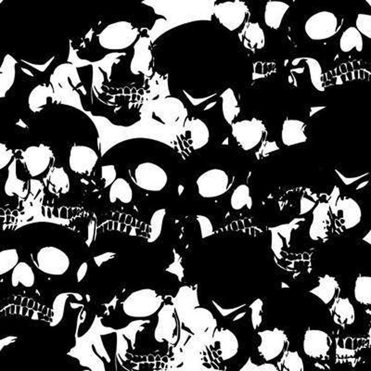 Black, Pattern, Skull - Skull Pattern - HD Wallpaper 