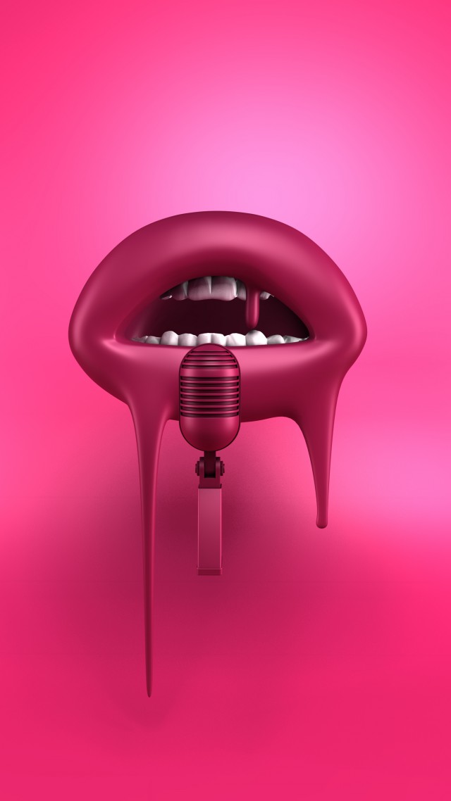 Lips, 4k, Hd Wallpaper, Red, Microphone, Abstract, - Lips Hd - HD Wallpaper 