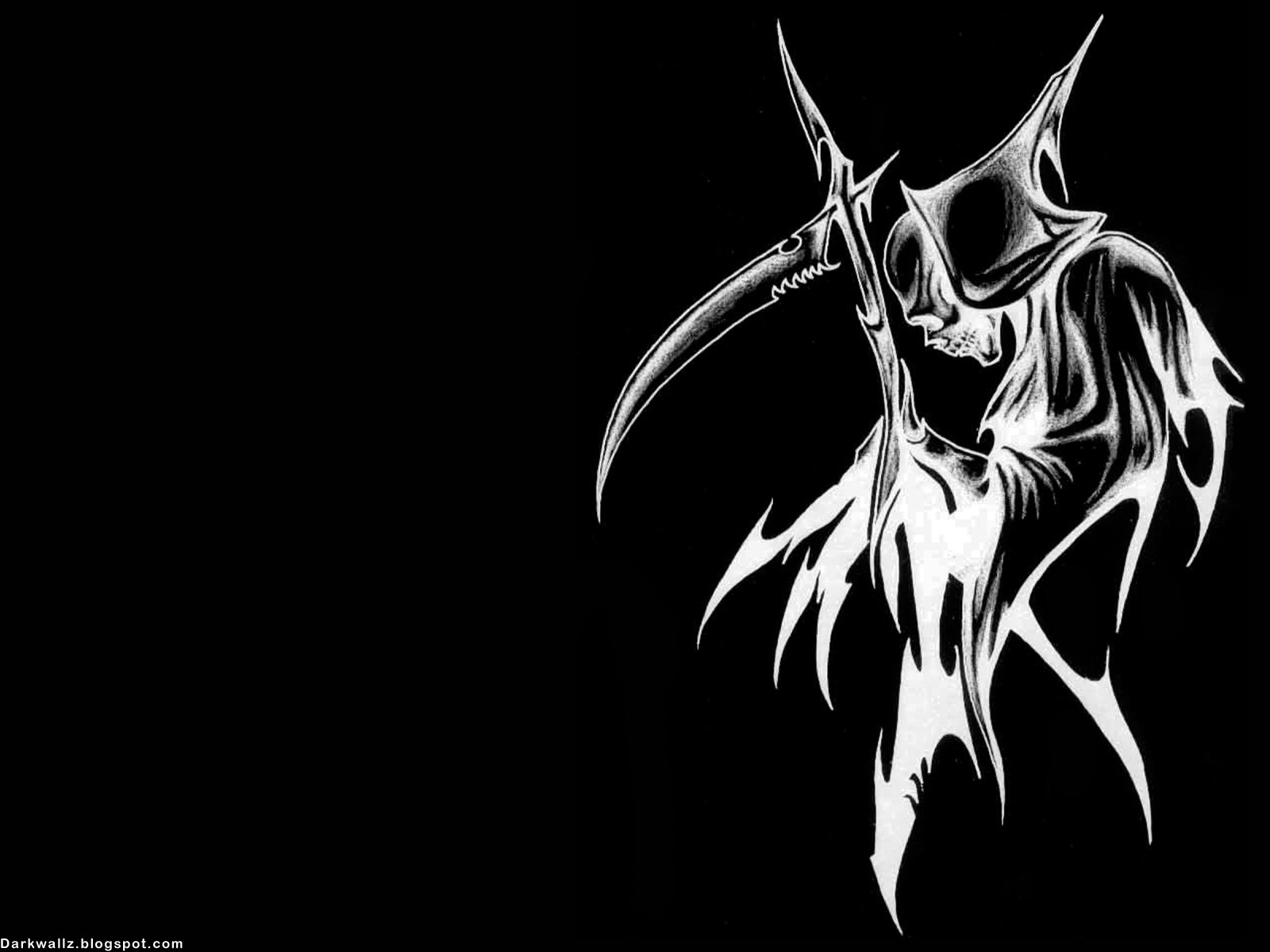 Dark Skulls Wallpapers 86 - Grim Reaper With M4 - HD Wallpaper 