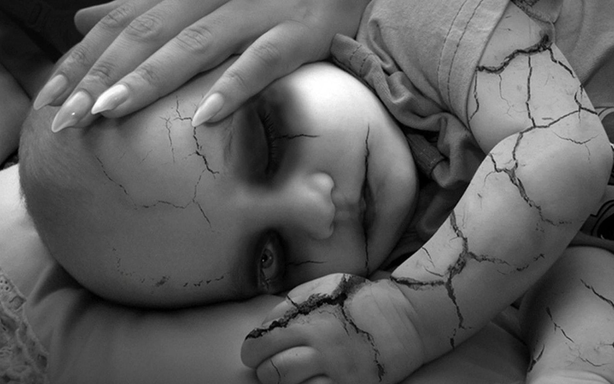 Scary Wallpapers Desktop Background Hd Wallpaper - Dark Baby Art - HD Wallpaper 