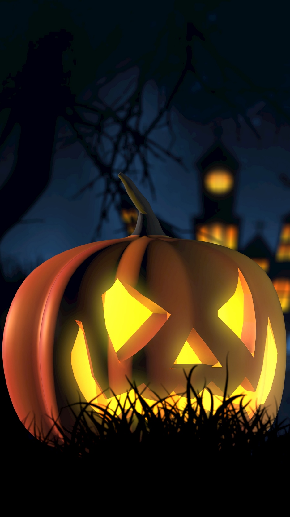 Wallpaper Halloween, Pumpkin, Spooky, Face, Autumn - Pumpkin Halloween Background Iphone - HD Wallpaper 