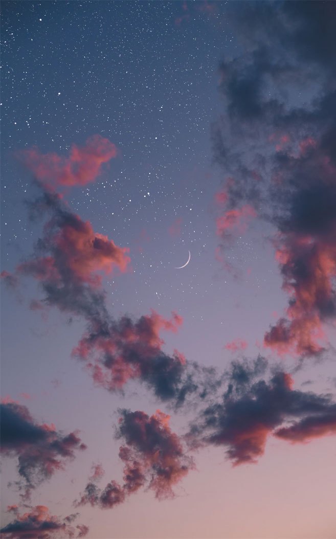 Beautiful Night Sky Iphone Wallpaper , Iphone Background - Moon Night Sky Iphone - HD Wallpaper 