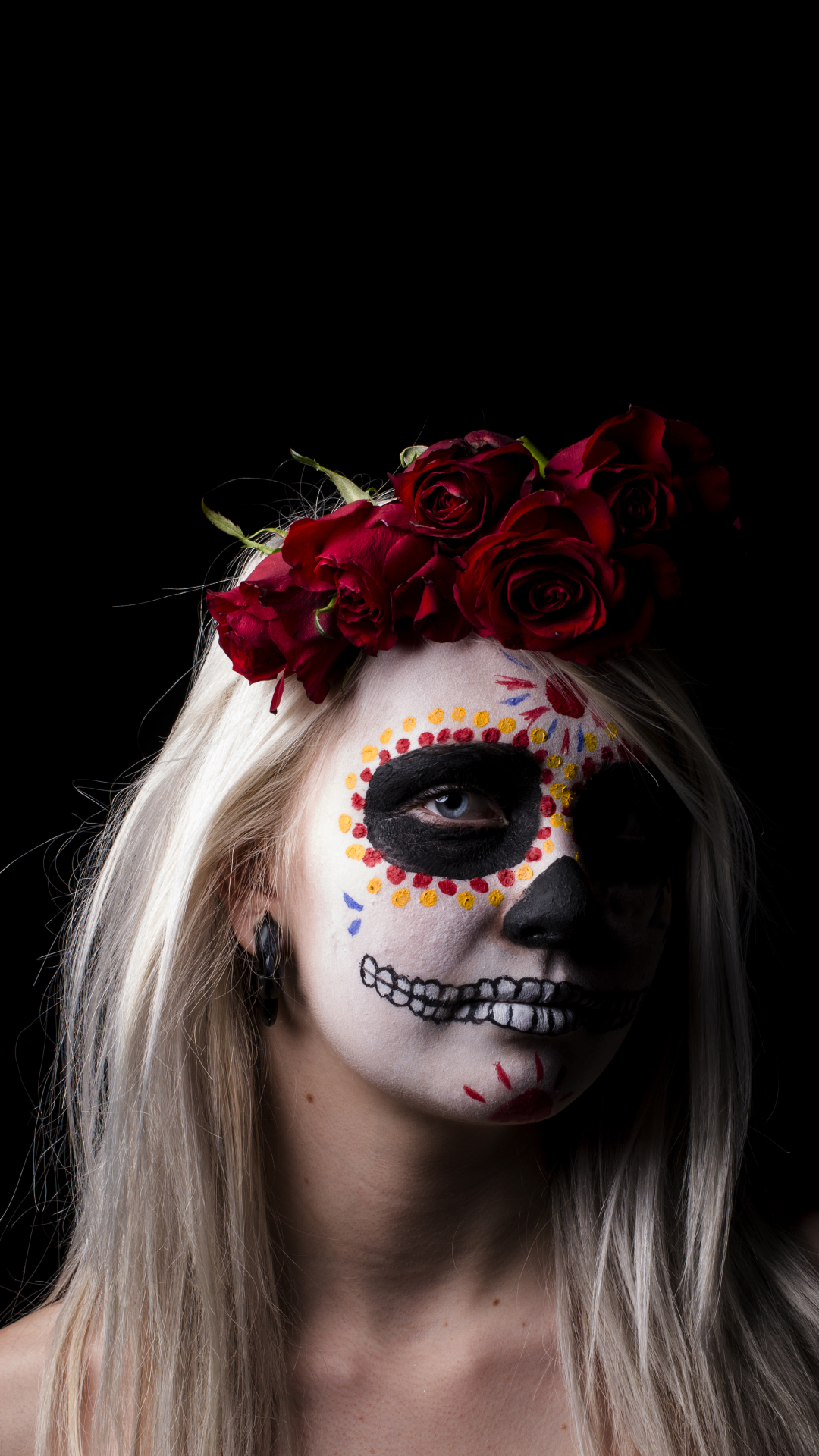 Artisticsugar Skull Wallpaper Id - Sugar Skull Iphone 6 - HD Wallpaper 