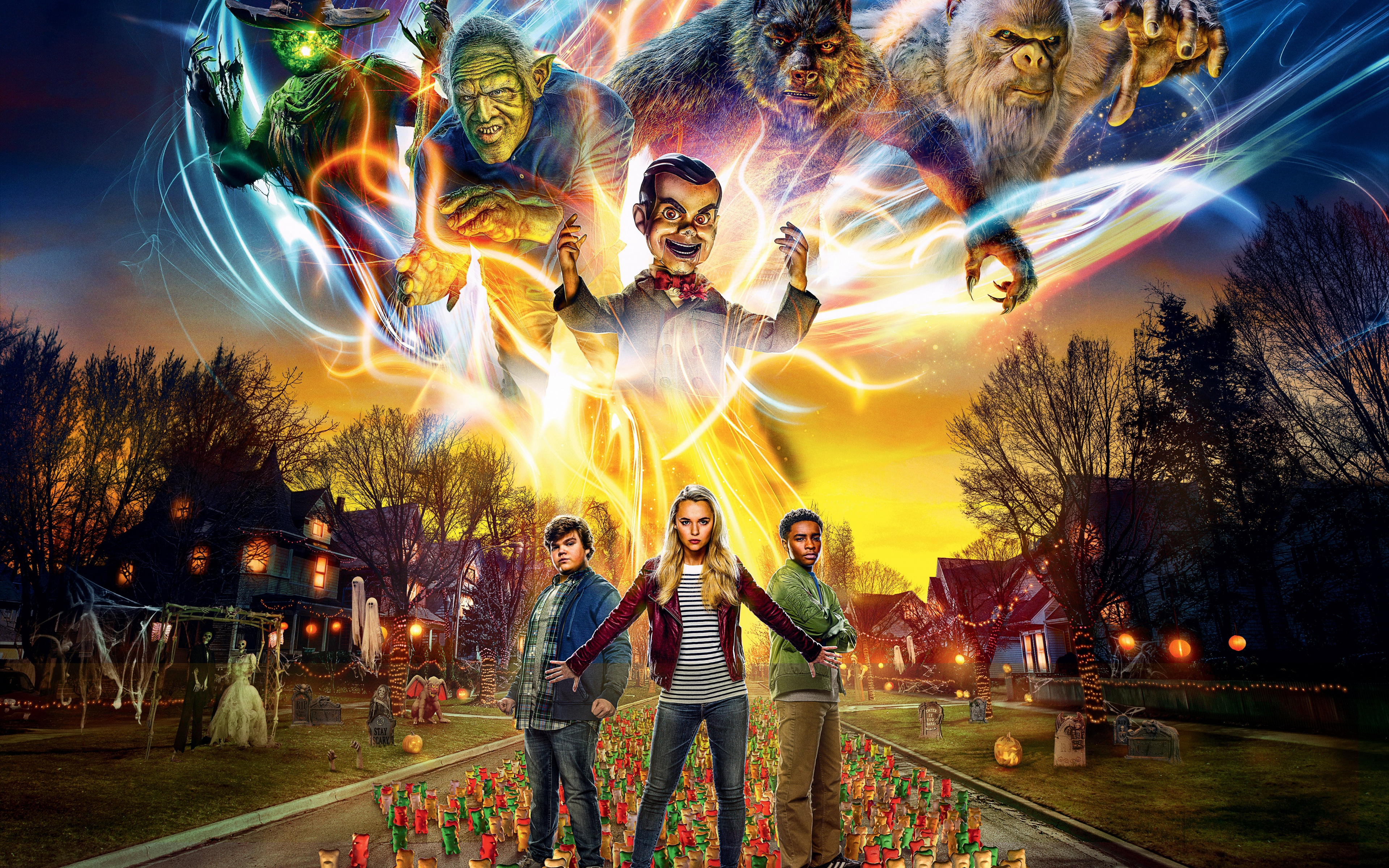 Haunted Halloween, 2018, Horror Movie, Wallpaper - Goosebumps 2 Haunted Halloween 4k - HD Wallpaper 