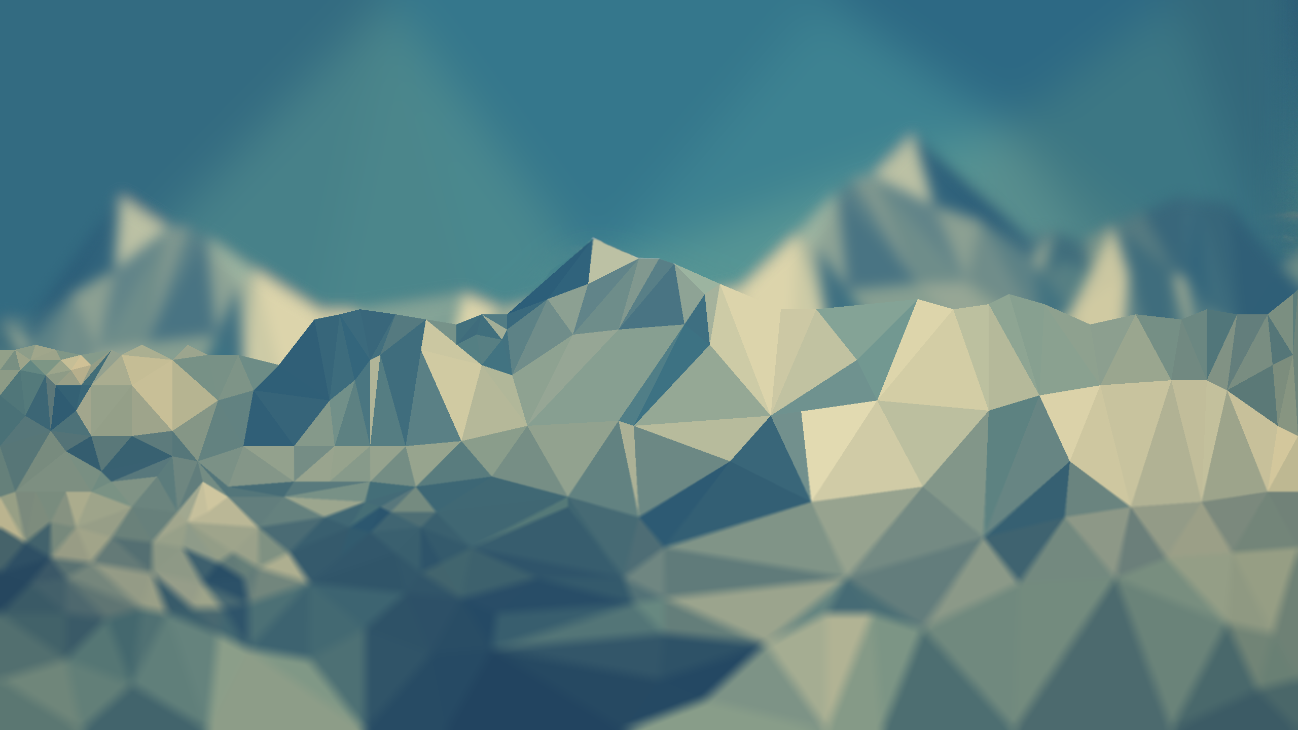 Low Poly Mountain Background - HD Wallpaper 