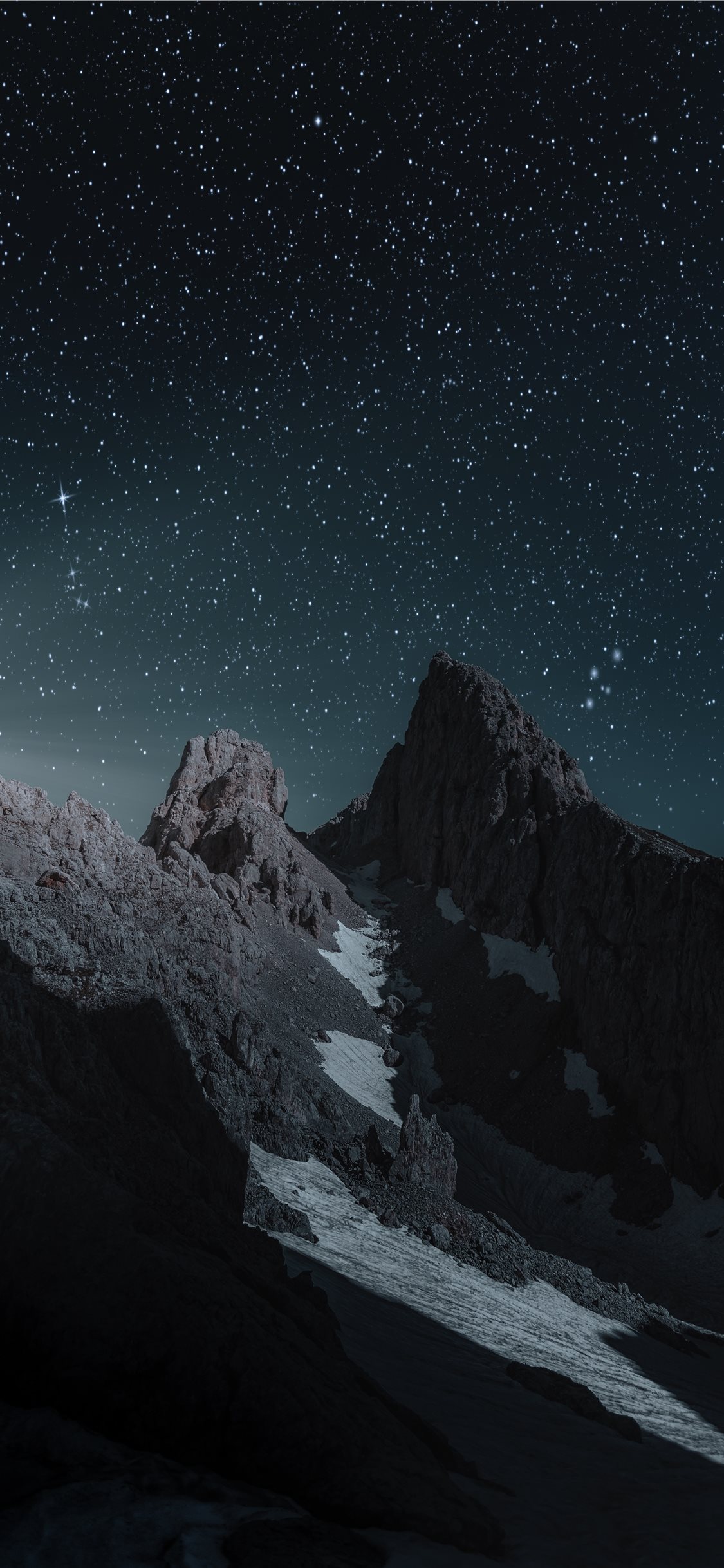 Mountain Night Sky Wallpaper 4k - HD Wallpaper 