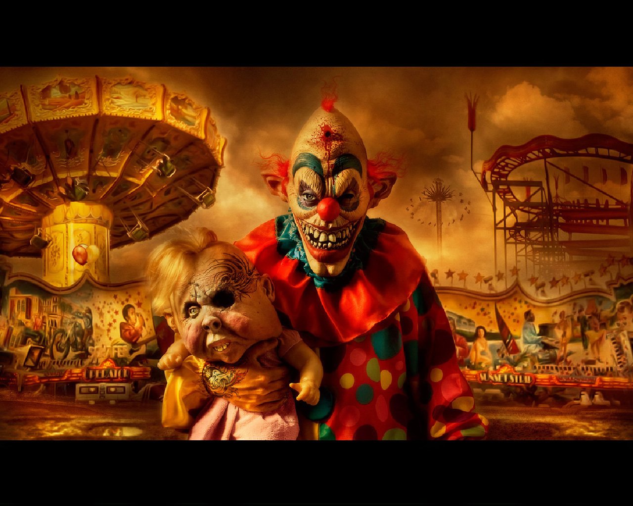 Scary Clown Backgrounds - HD Wallpaper 