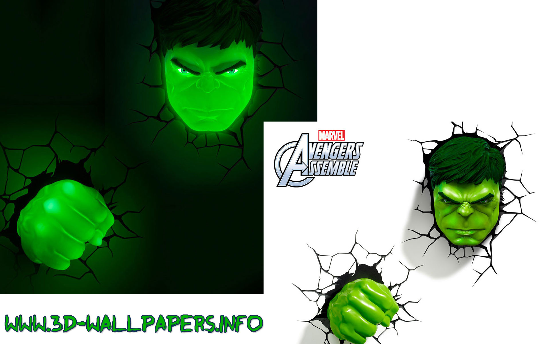 Hulk 3d Wall Light - HD Wallpaper 