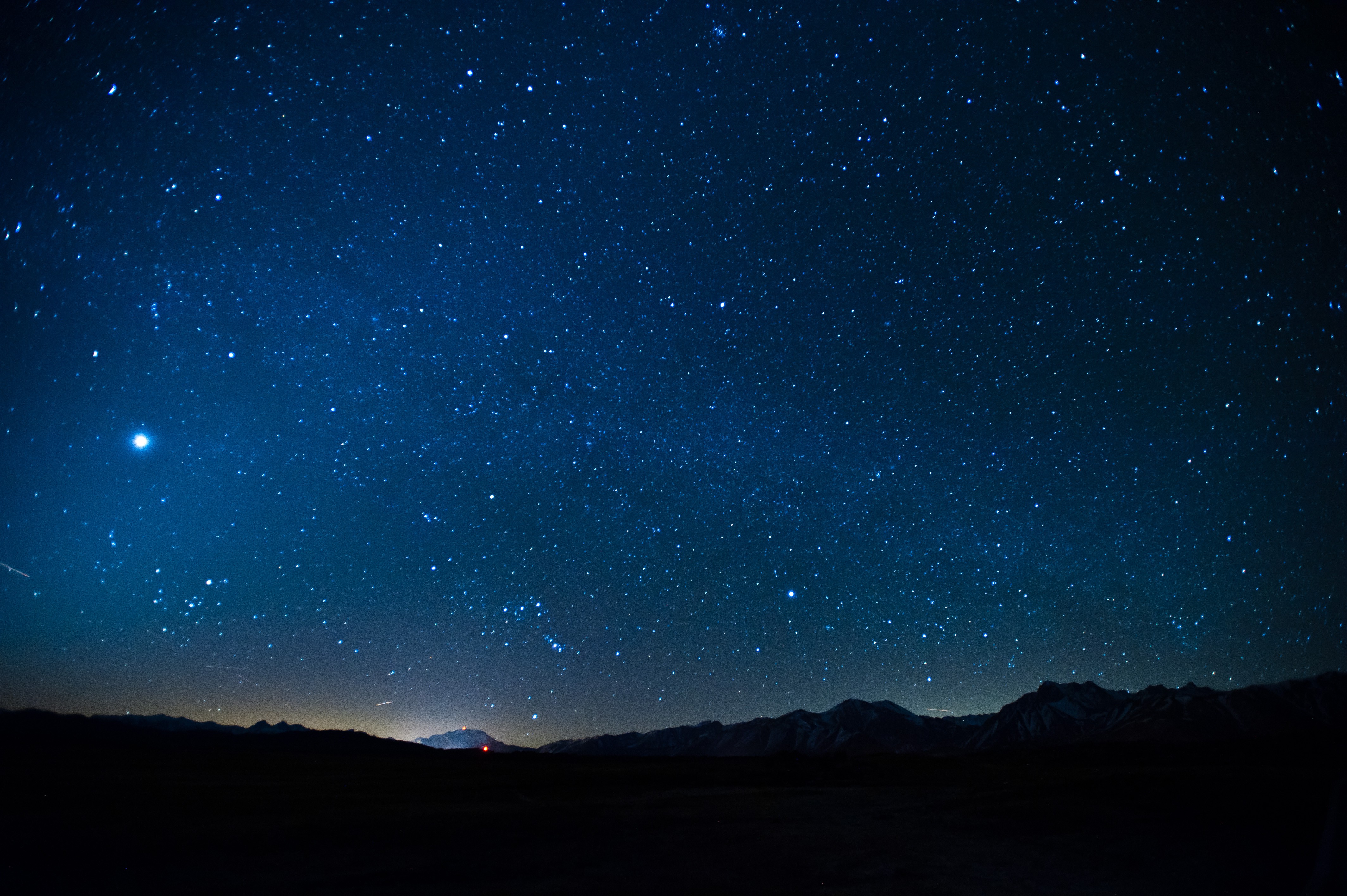 Stars In Sky Landscape - HD Wallpaper 