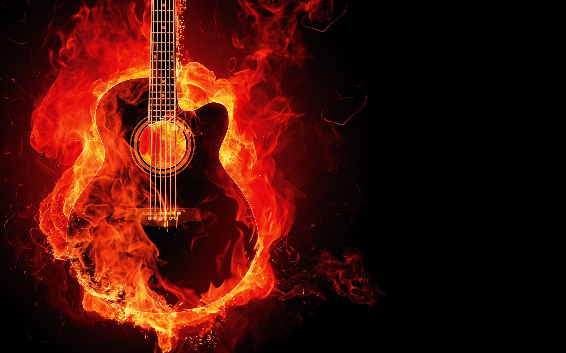Fire Wallpaper Hd - Guitar Wallpaper Hd - HD Wallpaper 