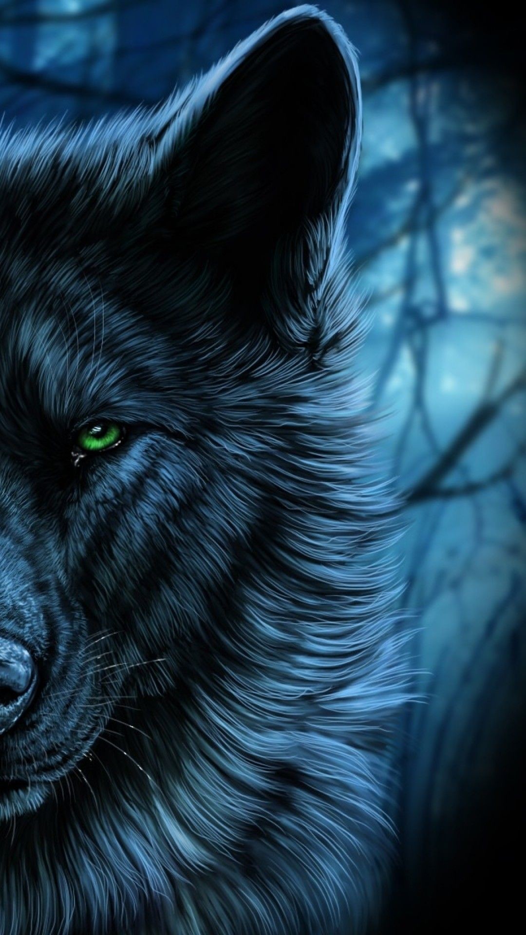 Wolf With Knives Wallpaper - Iphone 7 Wolf Wallpaper Hd - HD Wallpaper 