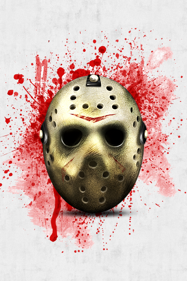 Jason Voorhees Iphone Wallpaper - Blood Splatter Psd - HD Wallpaper 