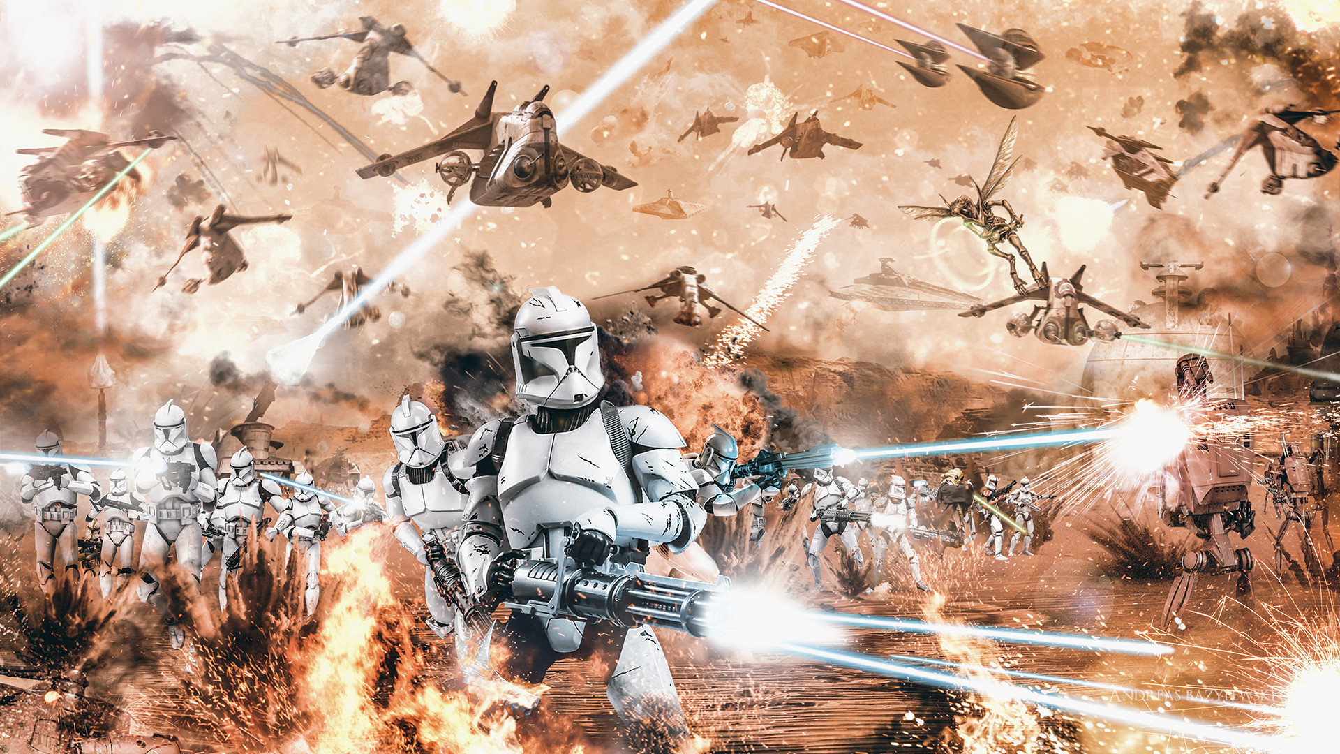 Star Wars Episode Ii - Star Wars Clone Wars - HD Wallpaper 