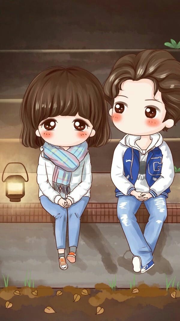 Chibi Cute Lovers - HD Wallpaper 