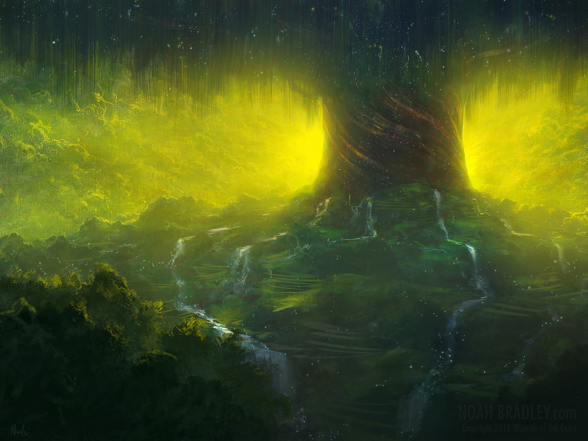 Wallpaper Mtg Noah Bradley Forest 19x1440 Wallpaper Teahub Io