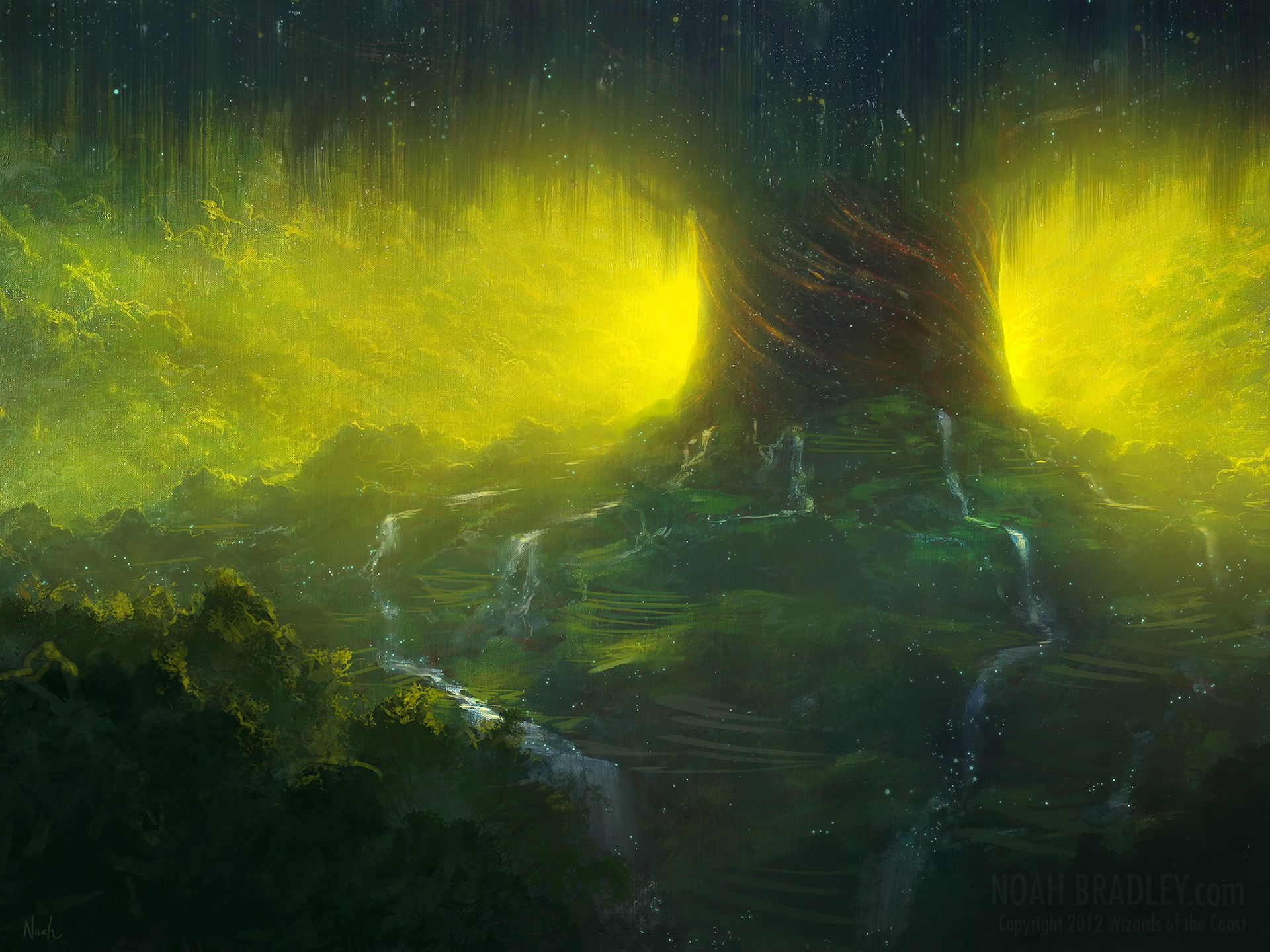 Wallpaper - Mtg Noah Bradley Forest - HD Wallpaper 