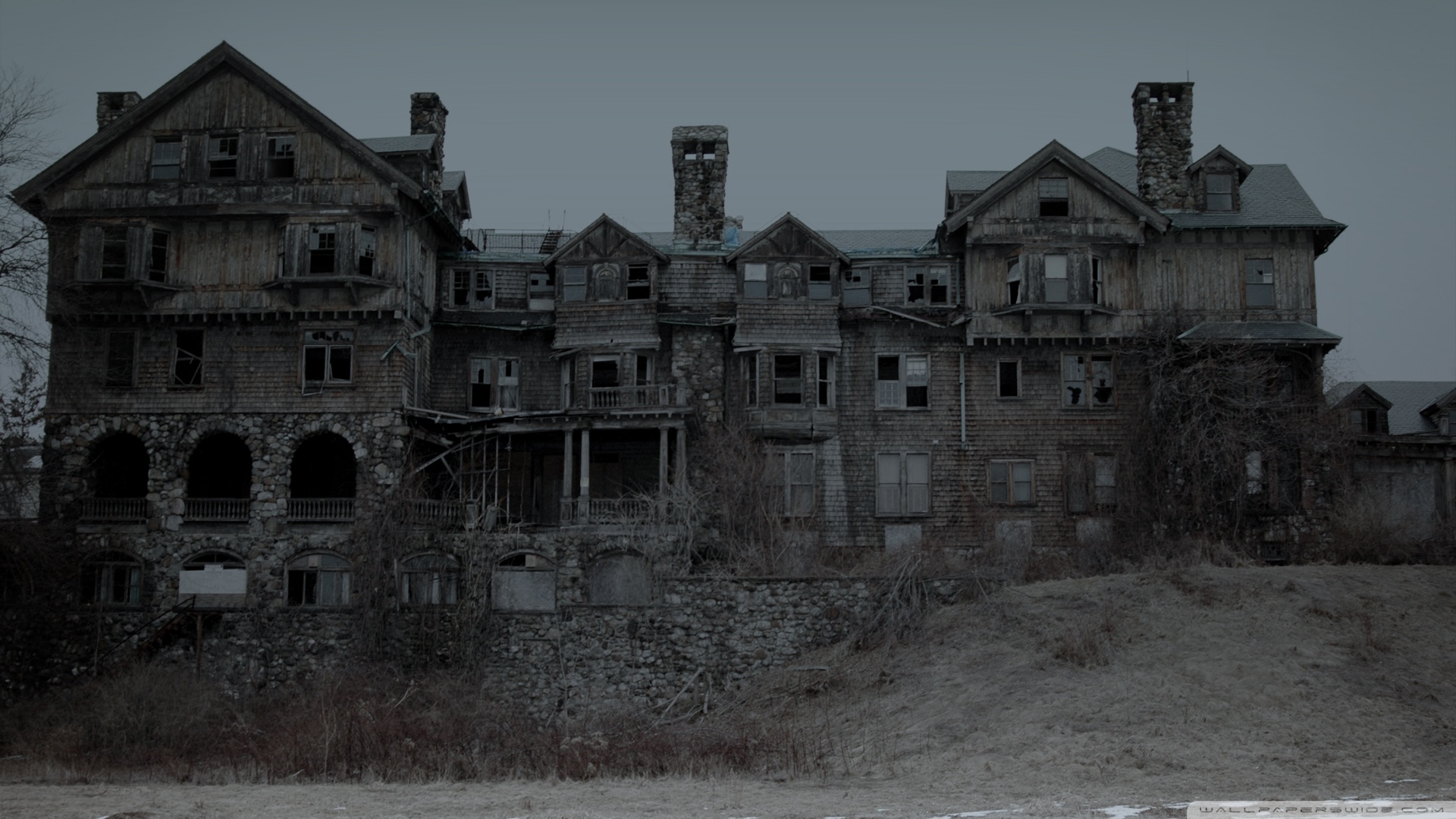 Scarywallpaper207 - Big Old House Creepy - HD Wallpaper 