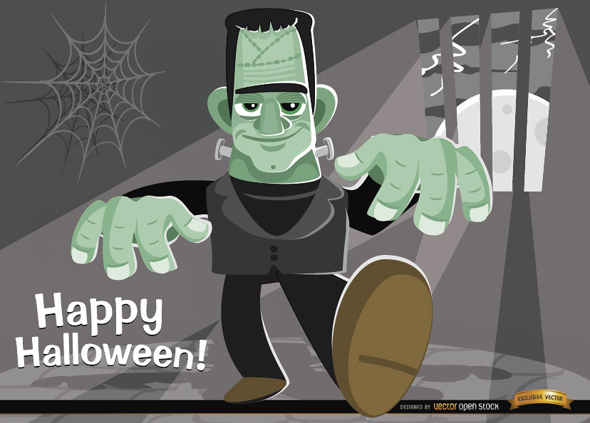 Halloween Frankenstein Background - HD Wallpaper 