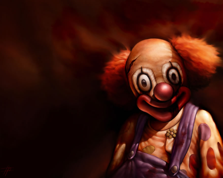 Killer Clown Wallpaper - Red Clown - HD Wallpaper 