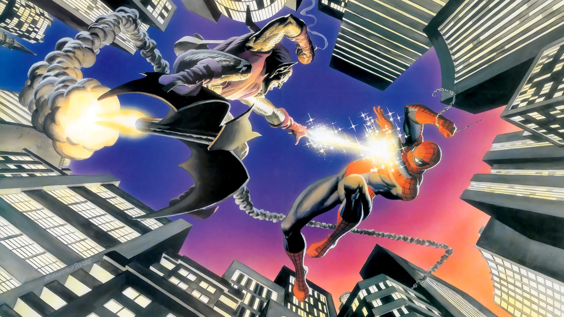 Spider-man Vs Green Goblin Hd Wallpaper - Spiderman Vs Green Goblin - HD Wallpaper 