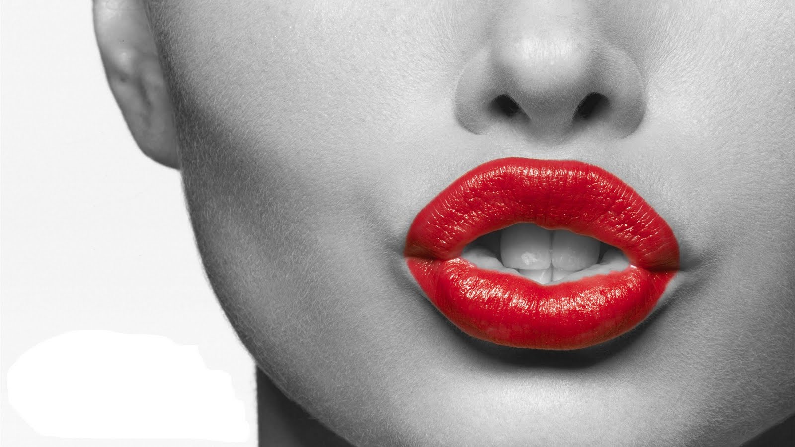 Red Lips - HD Wallpaper 
