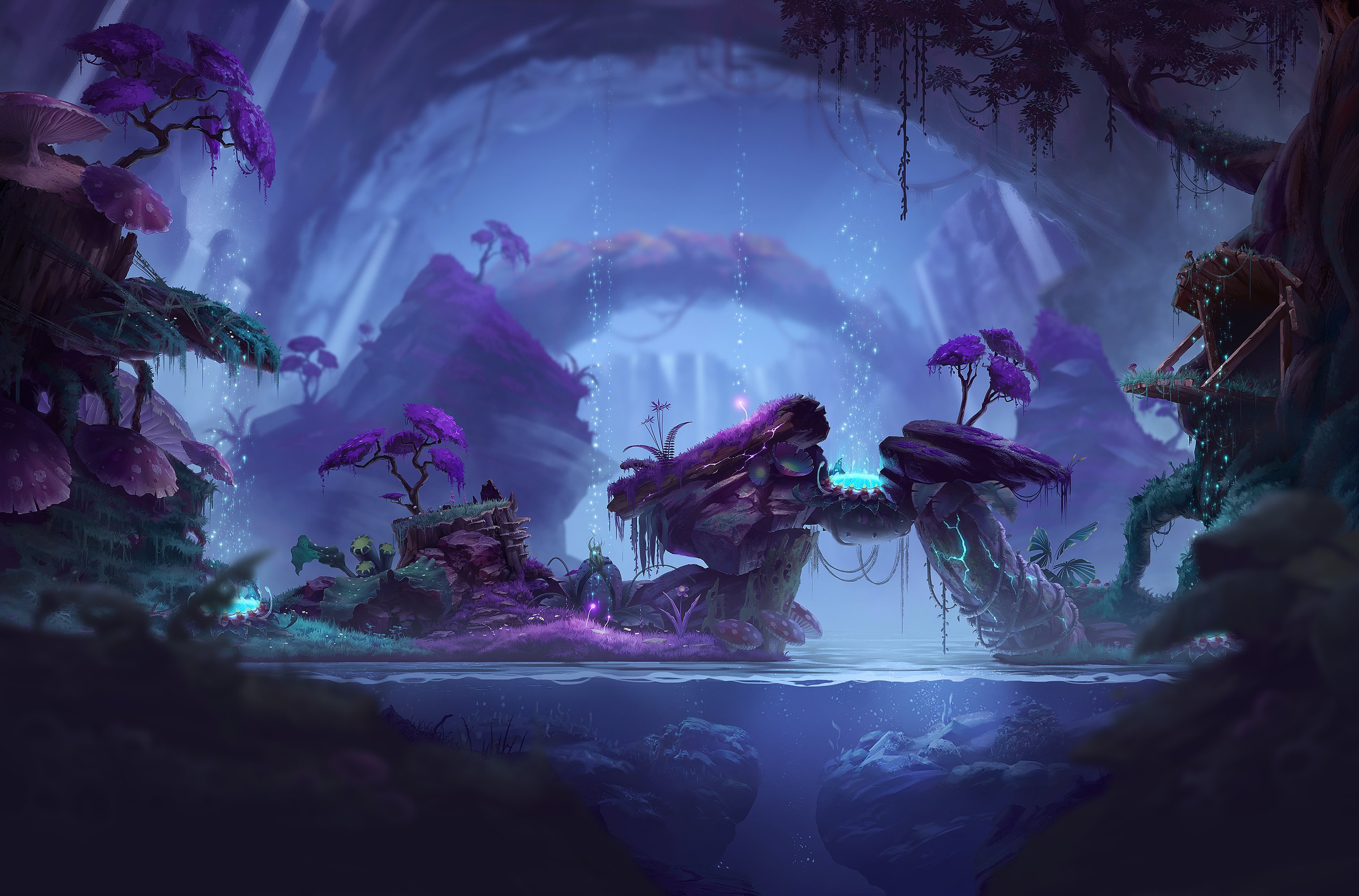 Inside A Magical Cave Wallpaper - Inside Of Magical Cave - HD Wallpaper 