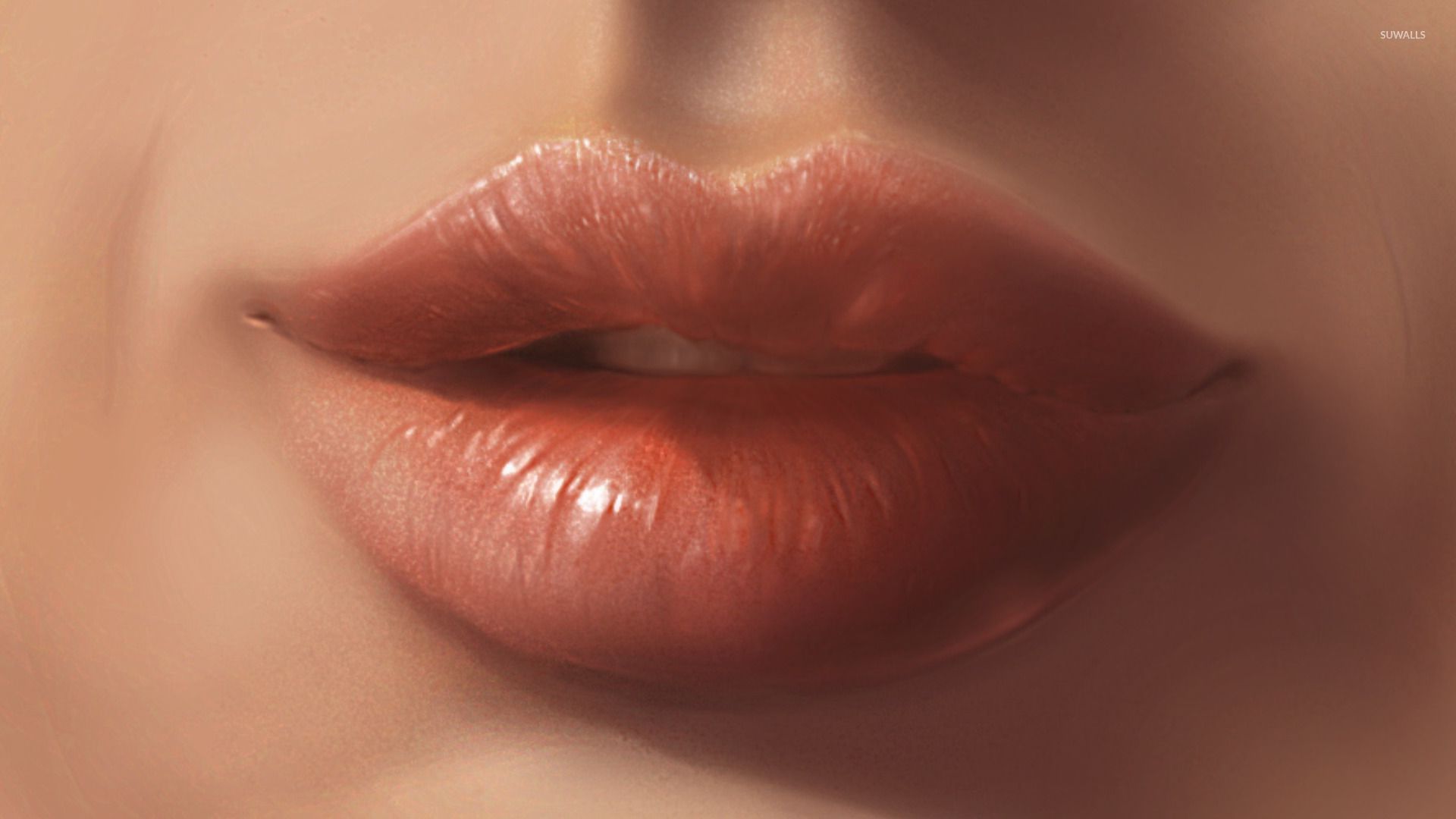 Womans Lips - HD Wallpaper 