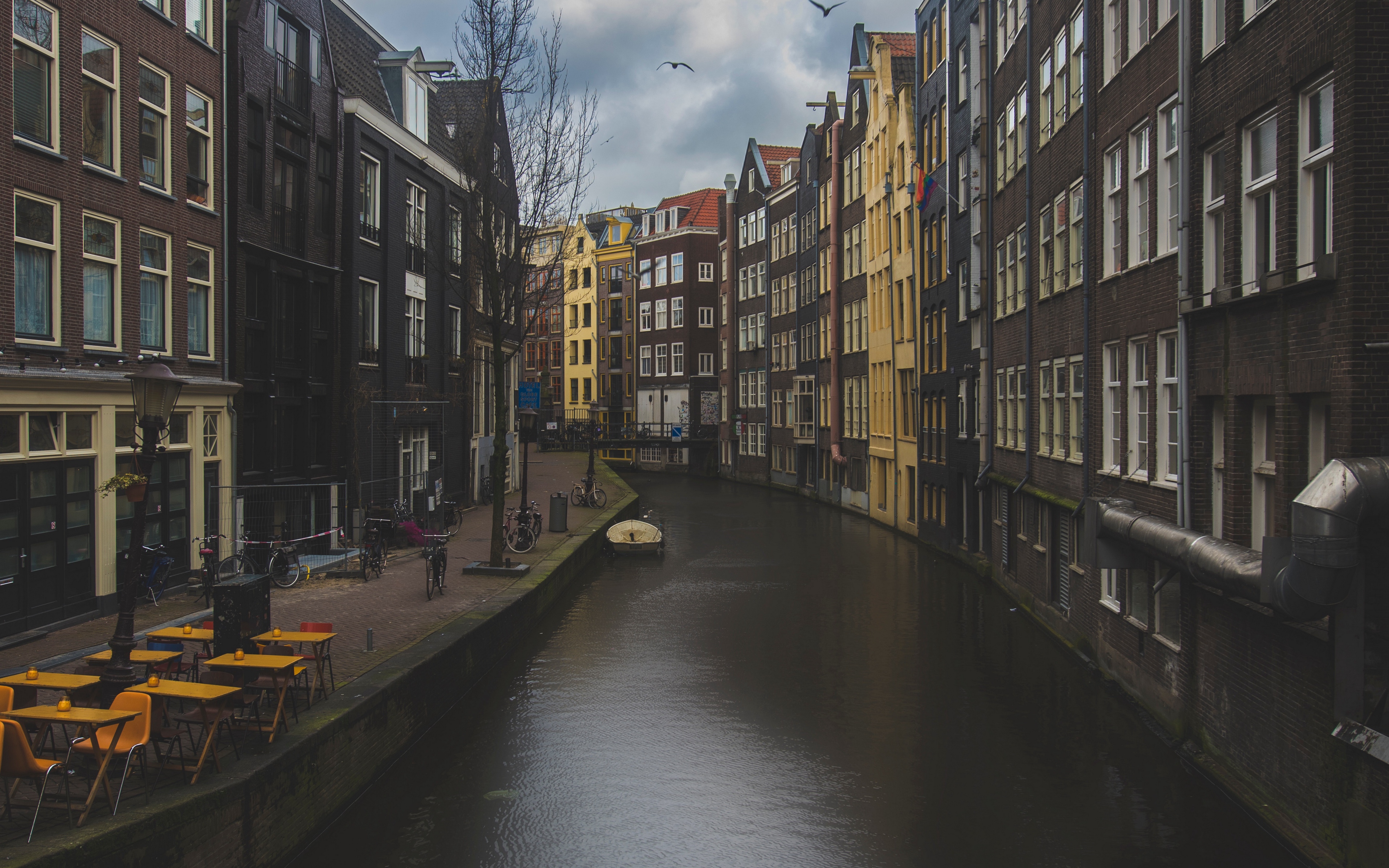 Wallpaper Canal, Buildings, Architecture, Amsterdam, - Amsterdam Wallpaper 4k - HD Wallpaper 