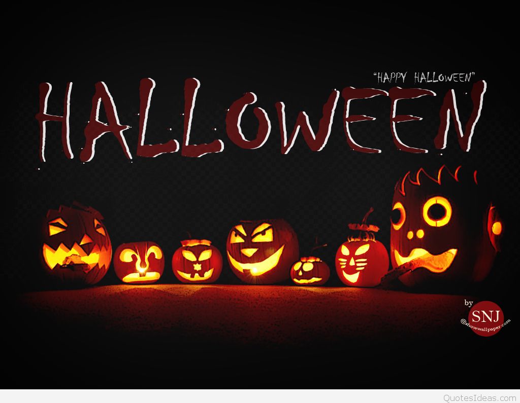 Happy Halloween Wallpaper Message With Pumpkins - Jack O Lantern Header - HD Wallpaper 