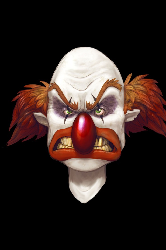 Clown Pic Cartoon Halloween - HD Wallpaper 