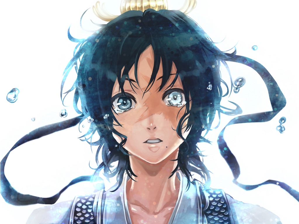 Anime Boy With Dark Blue Hair - 1024x768 Wallpaper 