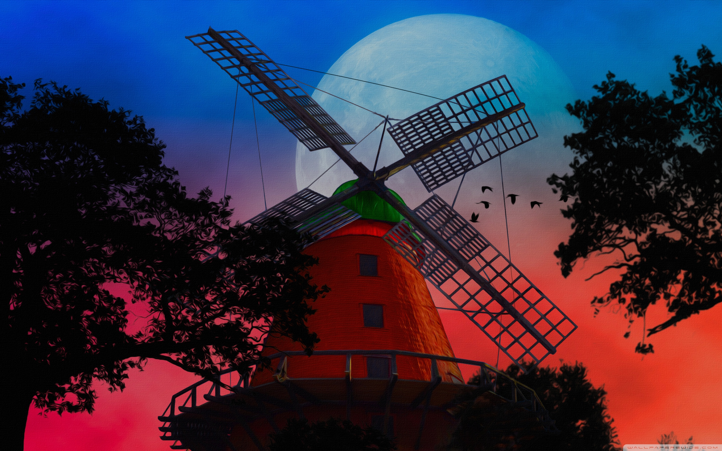 Windmill - HD Wallpaper 