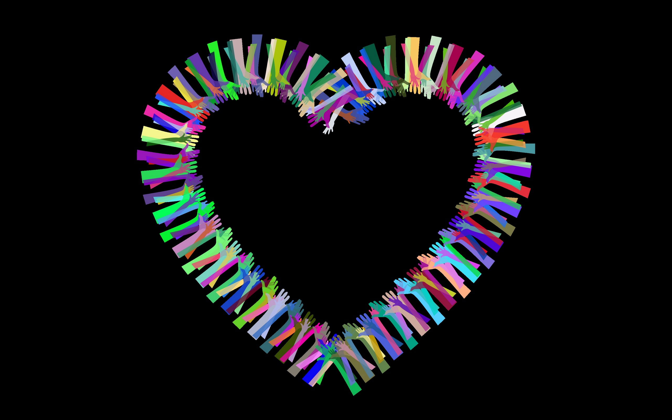 Wallpaper Heart, Hands, Friendship, Colorful - Iphone Friendship - HD Wallpaper 