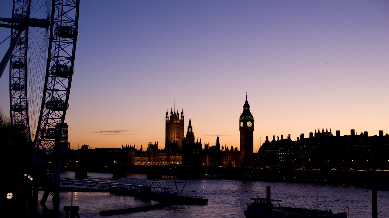 Wallpaper River, Ferris, Wheel, Ship, London - London Eye - HD Wallpaper 