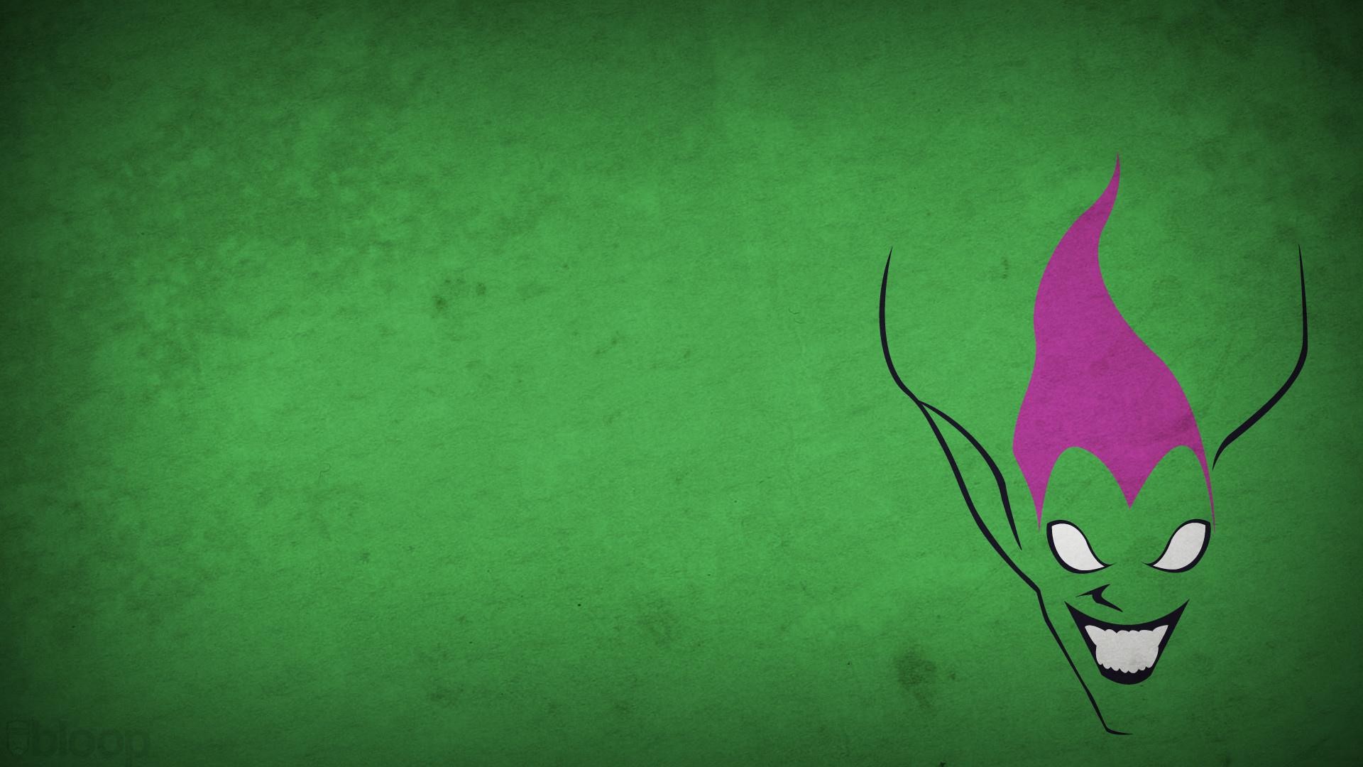 Photo Wallpaper Figure, Minimalism, Green Goblin - Cartoon - HD Wallpaper 