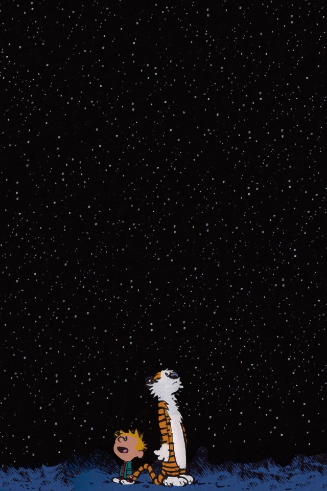 Calvin And Hobbes Stars - HD Wallpaper 