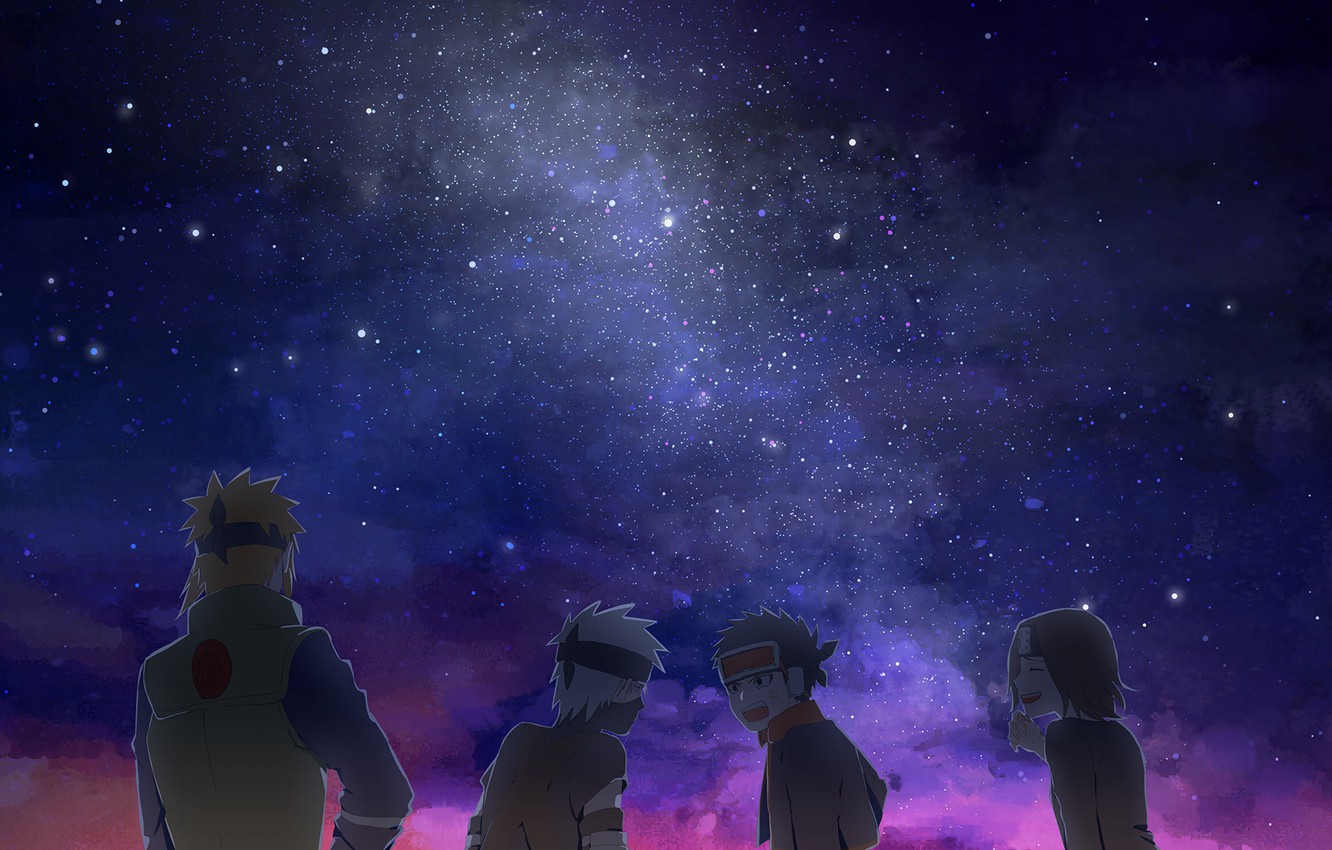 Photo Wallpaper The Sky, Stars, Night, Star, The Milky - Naruto Night Sky - HD Wallpaper 
