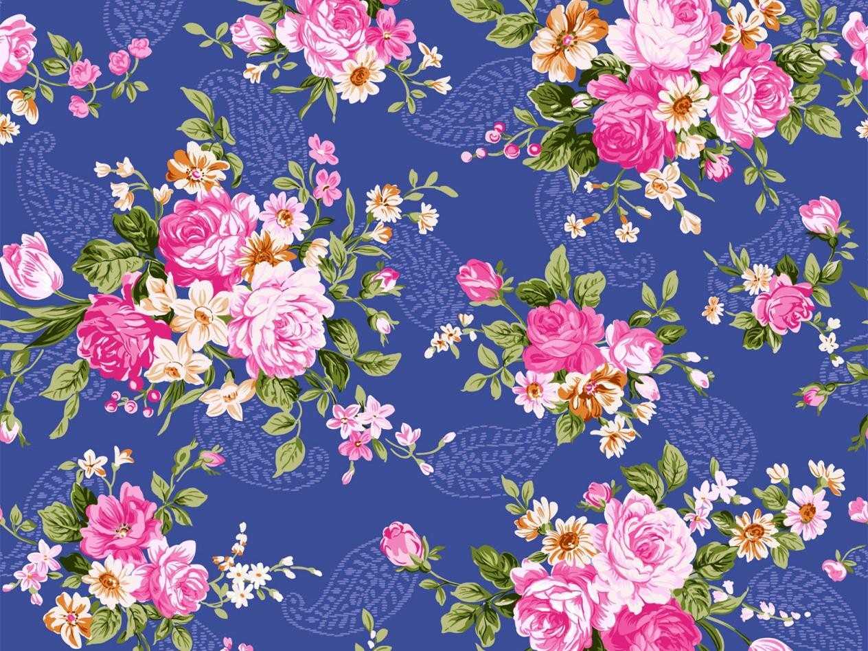 Tumblr Widescreen Flower Desktop Wallpaper Of Pc Rhgipsypixelcom - Cute Floral Background Patterns - HD Wallpaper 