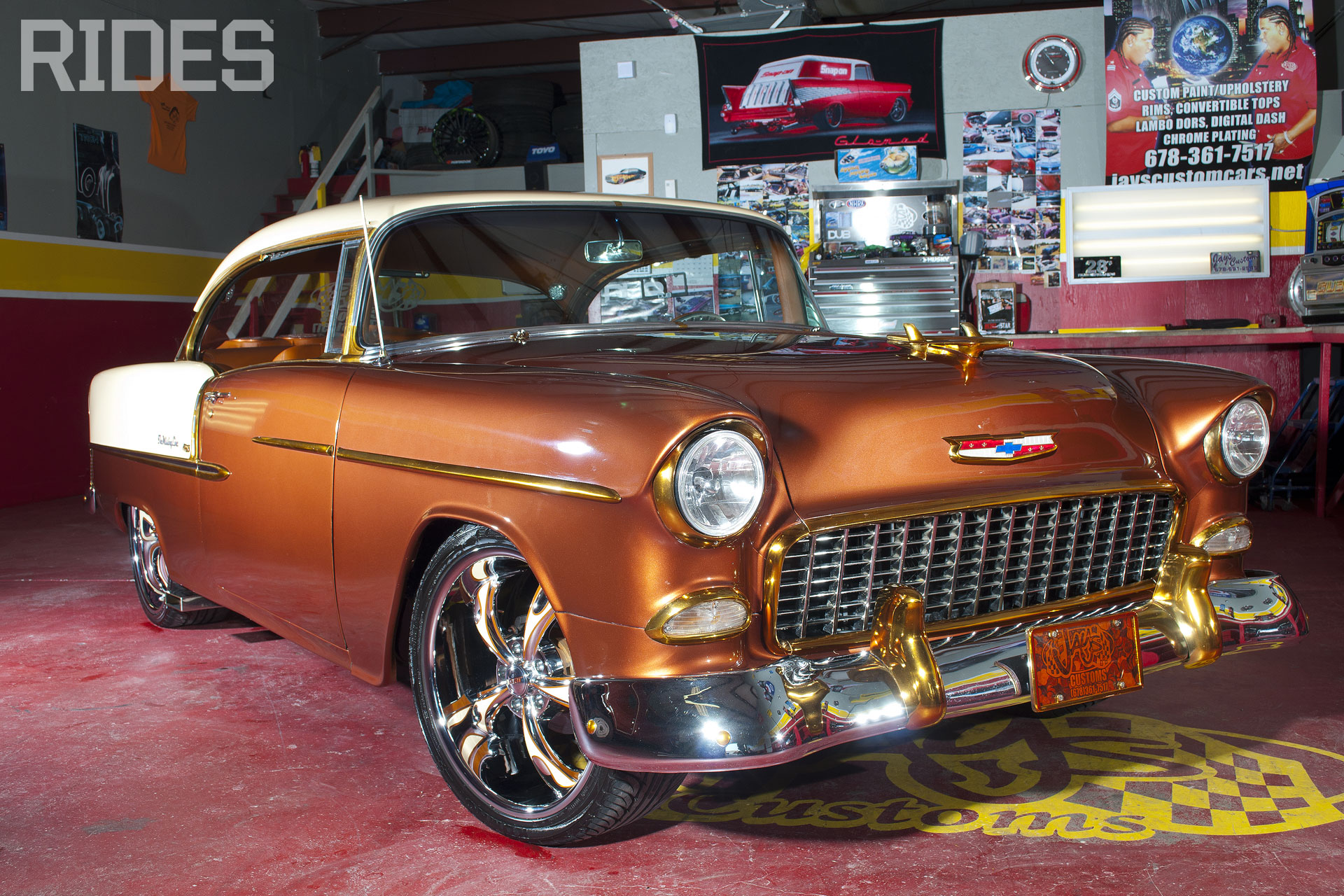55 Chevy Belair Custom - HD Wallpaper 