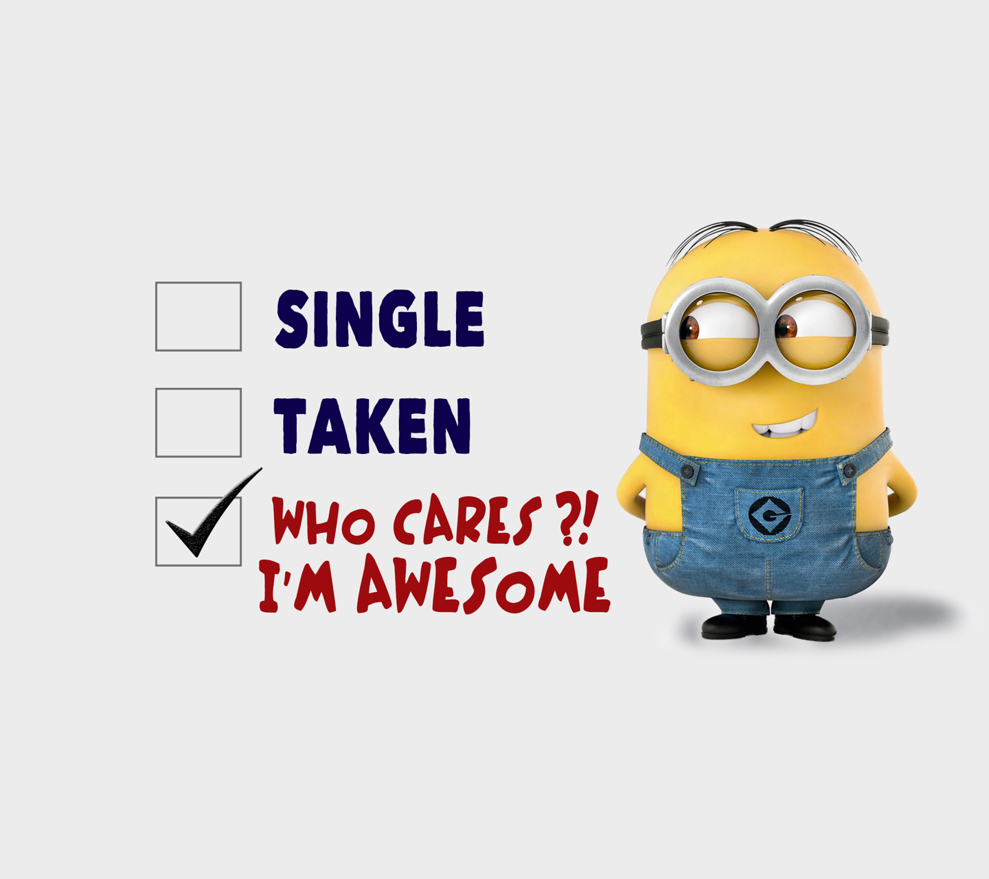 Minions Quotes - Single Or Taken Reply - HD Wallpaper 