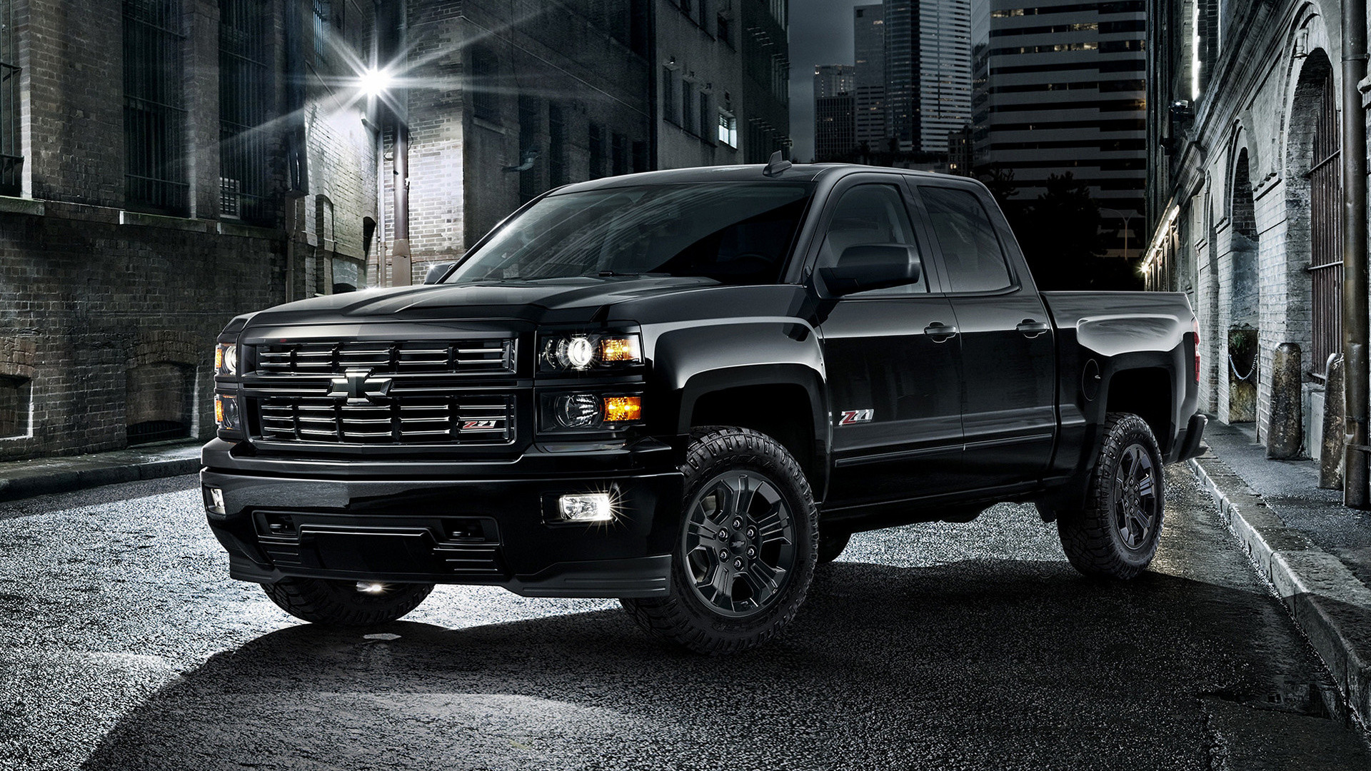 1920x1080, Chevrolet Silverado Wallpapers - All Black Chevrolet Silverado - HD Wallpaper 