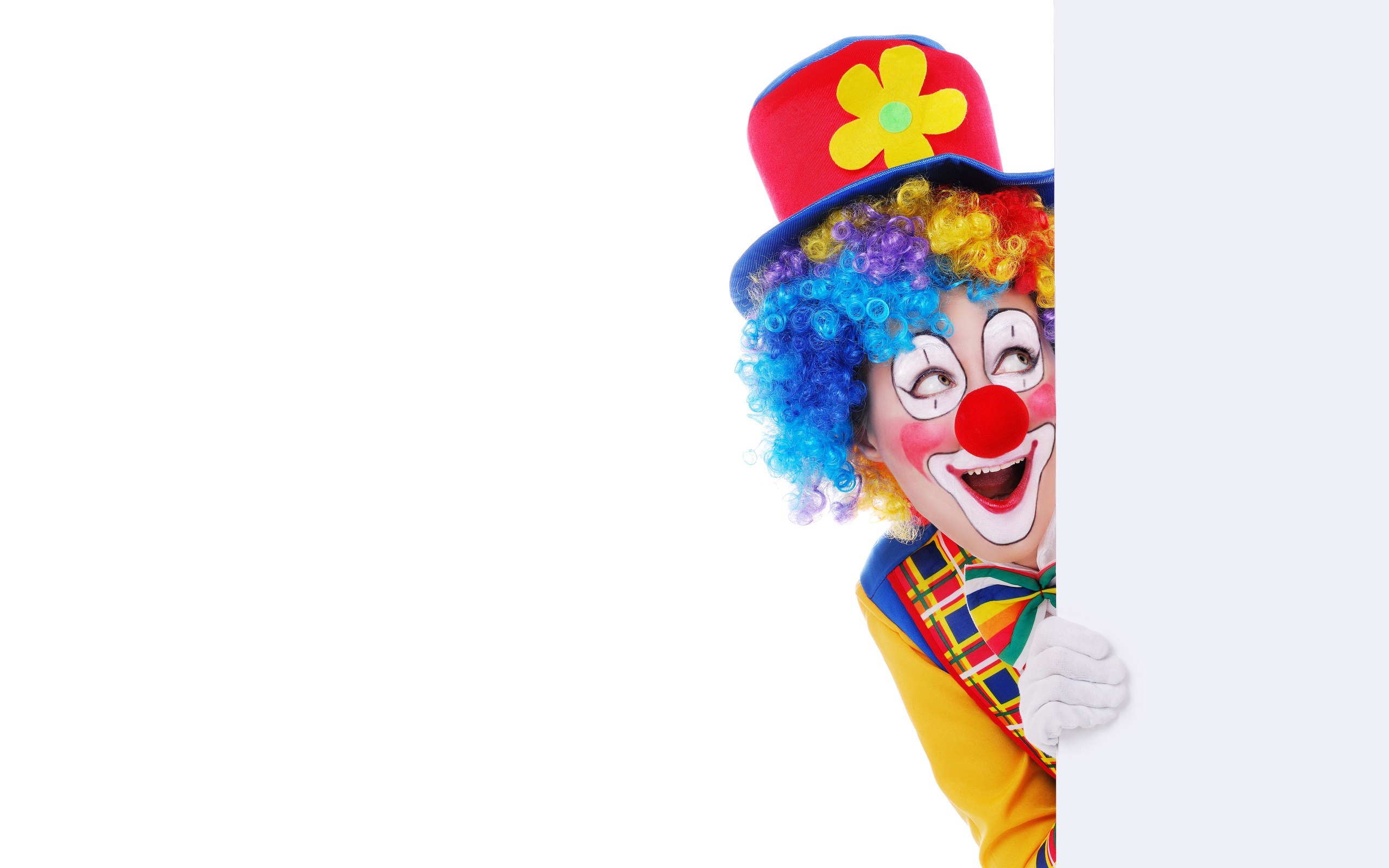 Colorful, Clown, Funny, Smile, White, Wooden Board - Clown Png - HD Wallpaper 