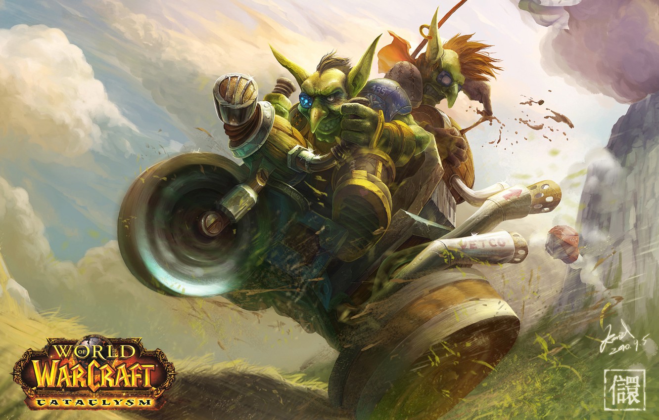 Photo Wallpaper Wheel, Wow, World Of Warcraft, Goblins, - World Of Warcraft Cataclysm - HD Wallpaper 