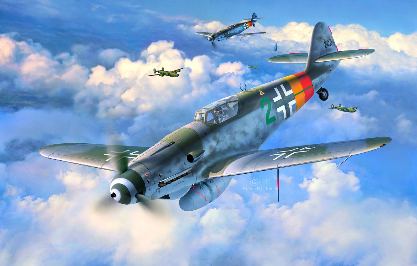 Photo Wallpaper Aircraft, Messerschmitt, Germany, Air - Messerschmitt Bf 109 G 10 - HD Wallpaper 