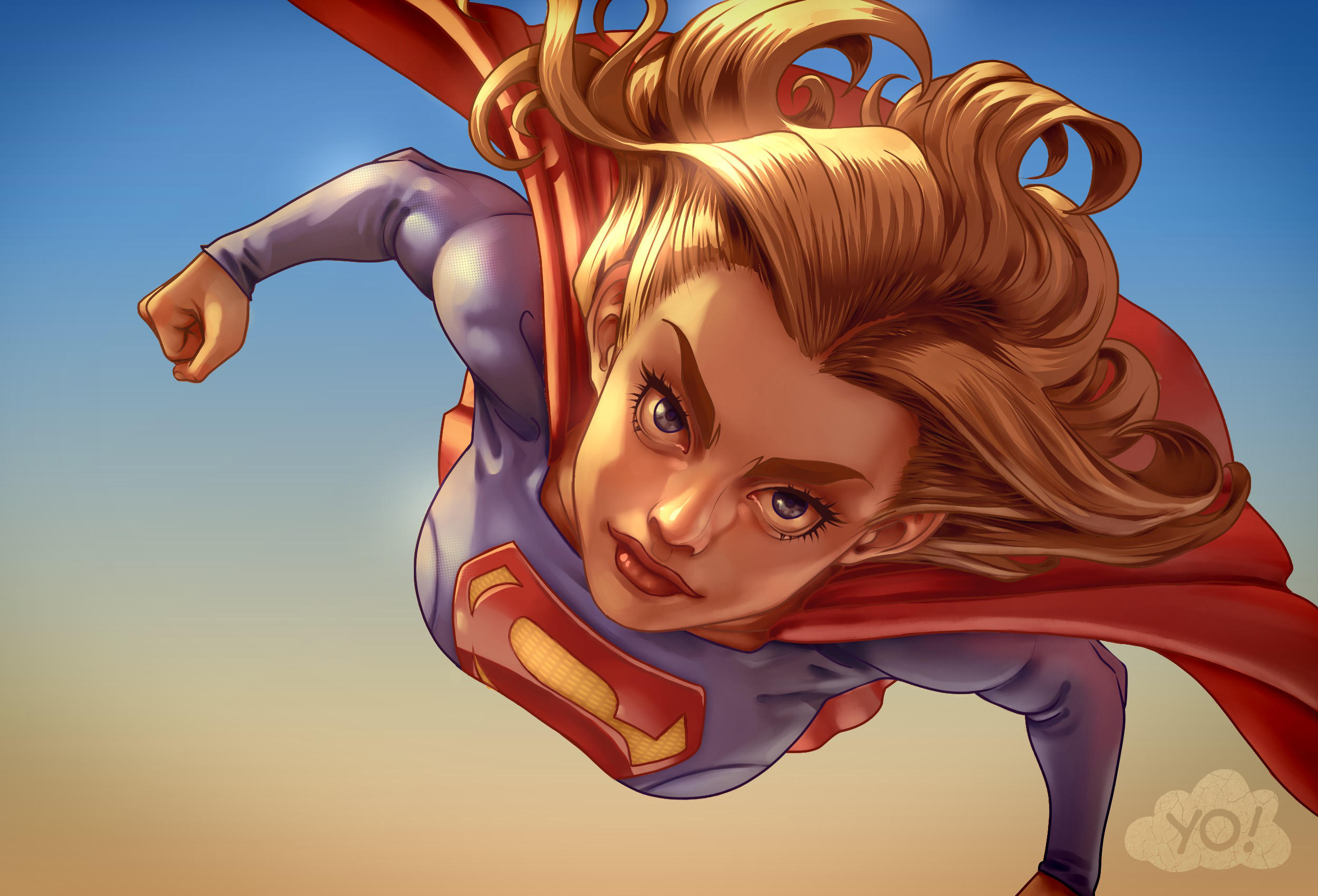 Wallpaper Of Dc Comics, Comics, Dc, Fly, Supergirl - HD Wallpaper 