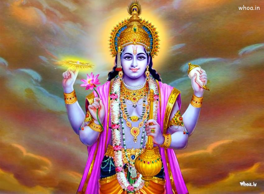 Lord Vishnu Hd Desktop Backgeound Wallpaper - HD Wallpaper 