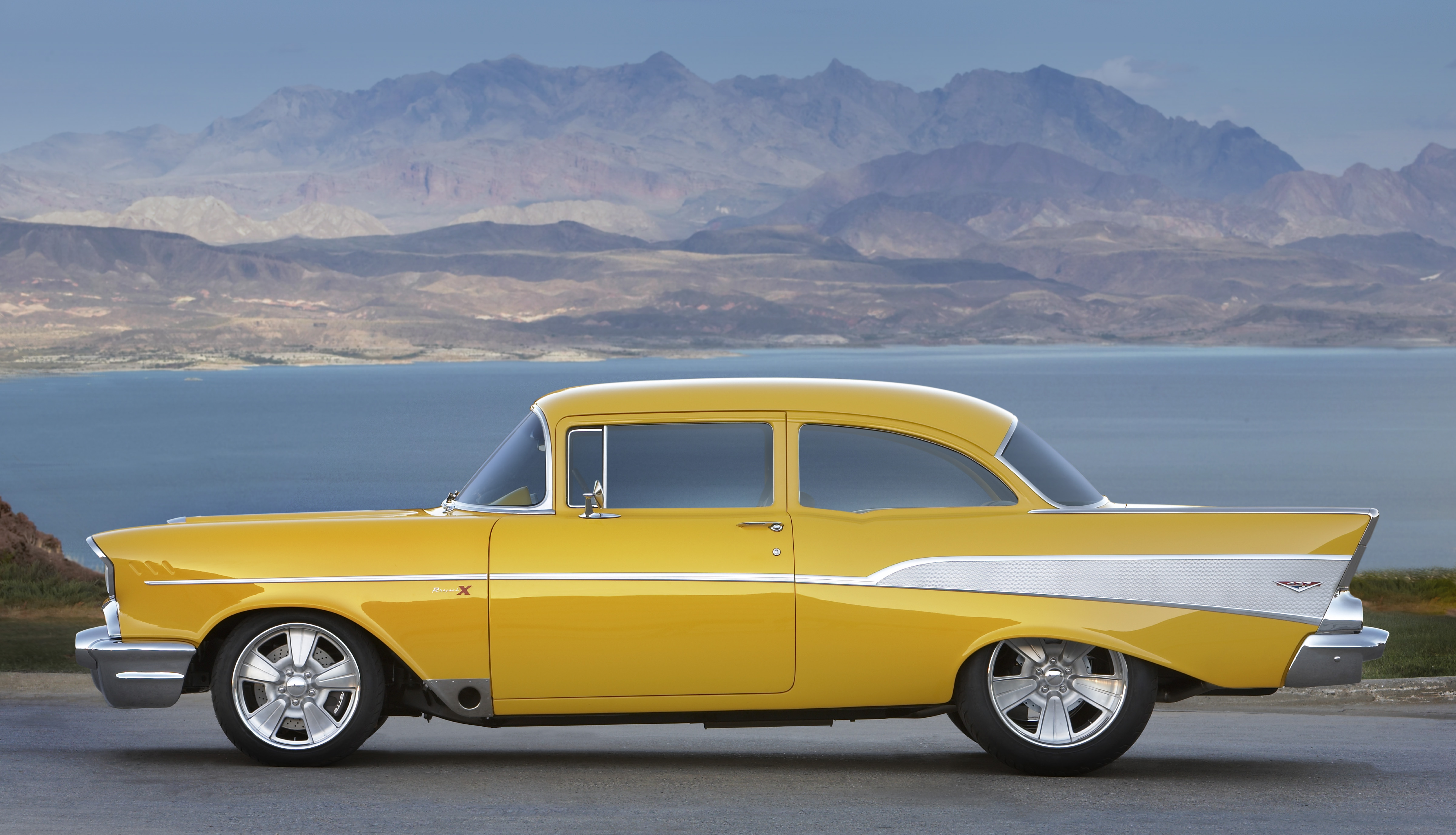 Yellow Chevrolet Bel Air - HD Wallpaper 