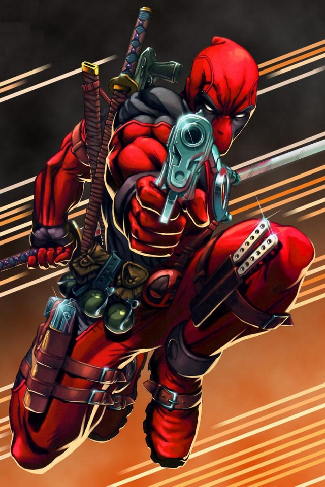 Deadpool Comic Wallpaper Iphone - HD Wallpaper 